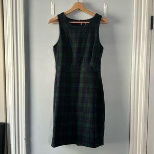 J Crew winter plaid wool dress